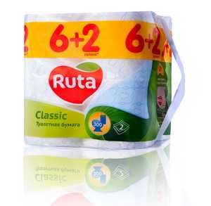Туалетная бумага RUTA Classic 8 рулонов