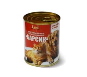 Консервы для кошек и собак MiLord Консервы мясные 'Барсик' 338 гр