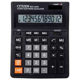 Калькулятор CITIZEN SDS444S, 12 разрядный, бухгалтерский 