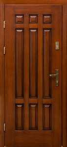 Входная деревянная дверь из массива дуба и ольхи модель 2