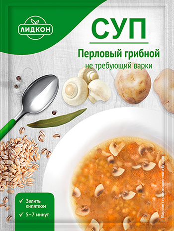 Суп перловый грибной Лидкон 50 г