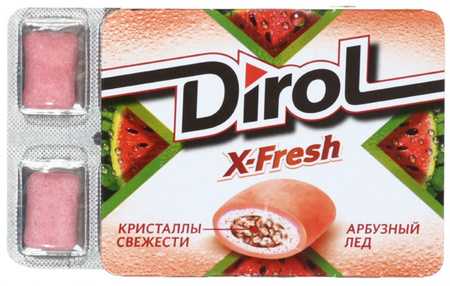 Жевательная резинка Dirol X-Fresh без сахара 16 г Арбузный лед
