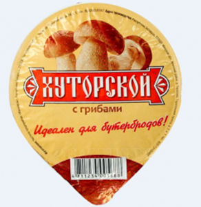 Продукт плавленый Хуторской с грибами 50%, 100 г - Азбука сыра (Беларусь)