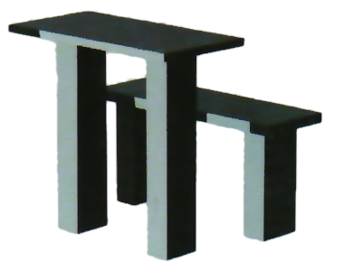 Гранитный стол+лавочка TSK80