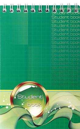 Блокнот на гребне Student book 95×145 мм 60 л., клетка