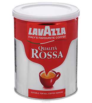 Кофе Lavazza Qualita Rossa молотый в жестяной банке 250г