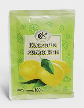 Лимонная кислота в пакетиках, 100 гр