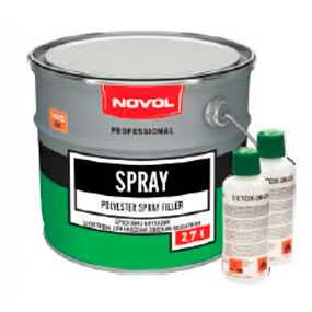 Шпатлевка Spray, наносимая способом распыления (2,7 л), NOVOL
