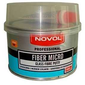 Шпатлевка FIBER MICRO со стекловолокном (500 гр), NOVOL