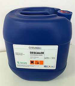 Средство для удаления известкового налета и твердых отложений (концентрированное) Chemsoll DESCALER (жидкость)-30л-Chemsoll (Турция)