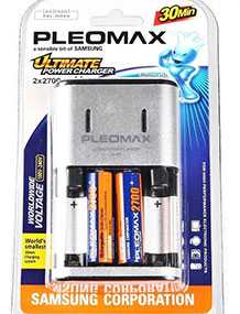 Зарядное устройство SAMSUNG Pleomax 1011 Ultimate Power, 2700mAh, Samsung (Китай)