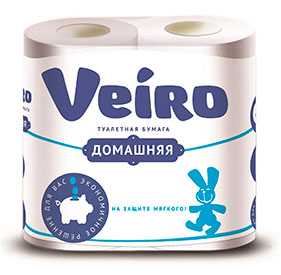 Бумага туалетная VEIRO (4 рулона/упак) - ТИ-ТРЕЙД (Россия)