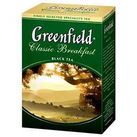 Чай черный крупнолистовой GREENFIELD 'Classic Breakfast' 100г -GREENFIELD (Россия)
