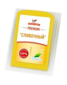 Сыр полутвердый 'Сливочный' м.д.ж. 50% 