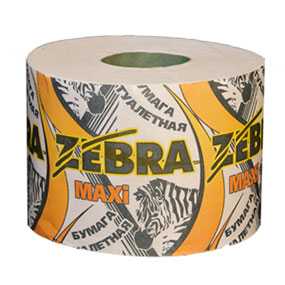 Бумага туалетная Zebra Макси (вторсырье) - ПОЛОЦКАЯ БУМАЖНАЯ КОМПАНИЯ