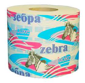 Бумага туалетная Zebra Люкс (целлюлоза) - ПОЛОЦКАЯ БУМАЖНАЯ КОМПАНИЯ