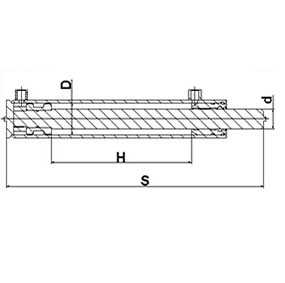 Гидроцилиндр поршневой ЦГ 80.45.H.S – 22 (d гильзы=80 мм, d штока=45мм) – МЕХПРОФИЛЬ