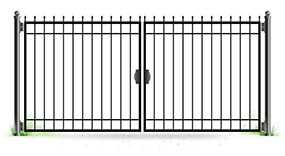 Ворота распашные сварные с элементами ковки, размер 3 × 1,5 м - Эрис УЧПП
