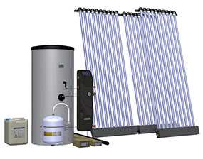 Комплект солнечный (вакуумные коллектор) для нагрева воды (водонагреватель) Hewalex 3 KSR10-250 - Hewalex