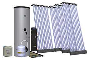 Комплект солнечный (вакуумные коллектор) для нагрева воды (водонагреватель) Hewalex 4 KSR10-300 - Hewalex