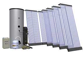 Комплект солнечный (вакуумные коллектор) для нагрева воды (водонагреватель) Hewalex 6 KSR10-500 - Hewalex