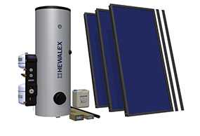 Комплект солнечный (вакуумные коллектор) для нагрева воды (водонагреватель) Hewalex 3 TLPAC-KOMPAKT300HB (KS2100) - Hewalex