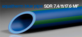 Трубы для промышленного водоснабженяе и отопления blue system SDR 7,4 / 11 / 17,6 MF 