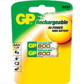 Аккумулятор GP 80AAAHC-BC2PET-G AAA 800 (1,2в 800мАч), NI-MH 
