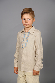 Сорочка для мальчиков с вышивкой модель 244-17
