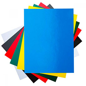 Заготовки обложек для переплета картонные голубые А4 глянец, 100 шт, O.Exclusive