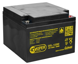 Аккумулятор для ИБП Kiper GEL-12260 (12В/26 А·ч) 