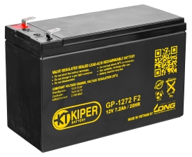 Аккумулятор для ИБП Kiper GPL-1272 F2 (12В/7.2 А·ч) 