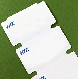 Картонные ярлыки (ценники) с нанесением цвета (логотипа)