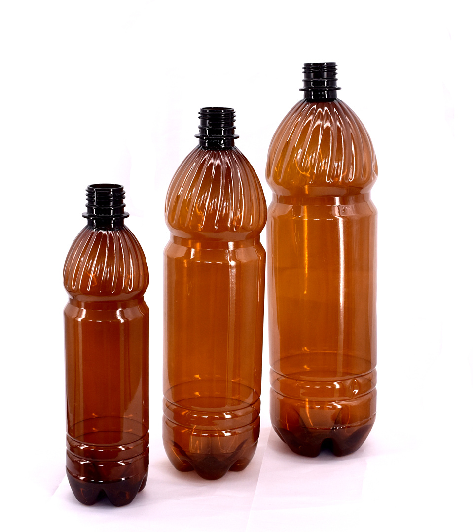 Бутылка ПЭТ коричневая (0,5 л, 1 л, 1,5 л, 2 л, 5 л)
