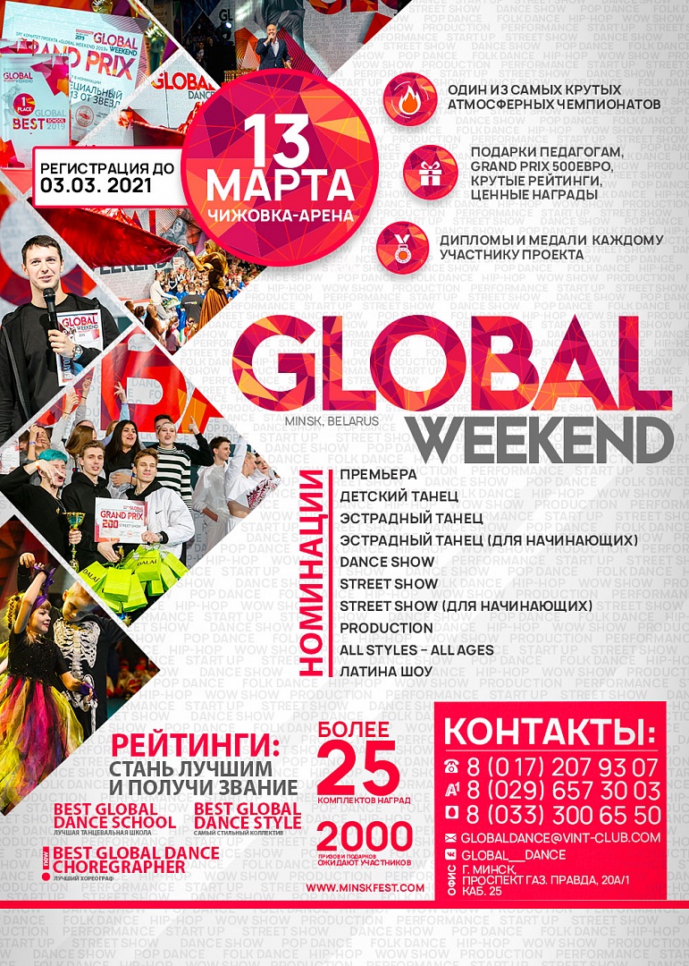 13 марта в Минске прошел международный танцевальный конкурс Global Weekend.
